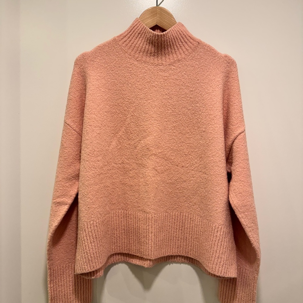 & Other Stories Soft Blush Turtleneck Sweater
